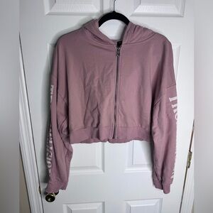 True Religion Dusty Pink Zip-Up Hoodie